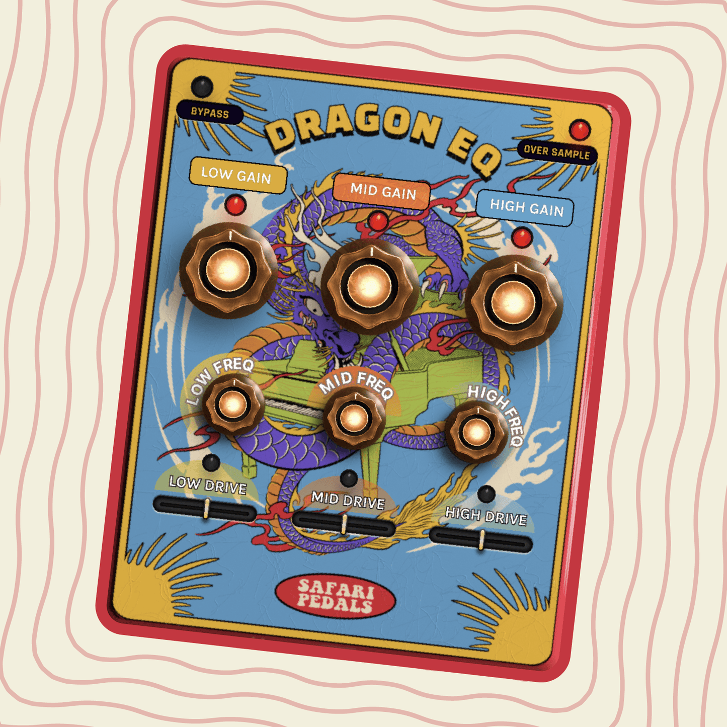 Dragon Eq - Wild 3 band eq with MS & Drive - Safari Pedals